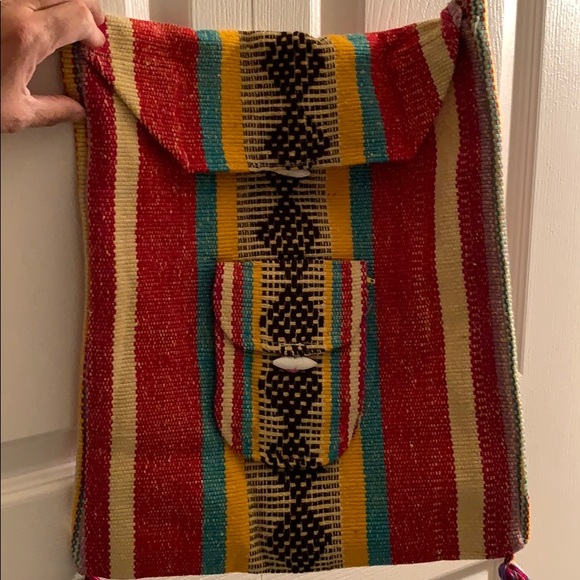 Mexican fabric cross body handbag - Picture 1 of 3